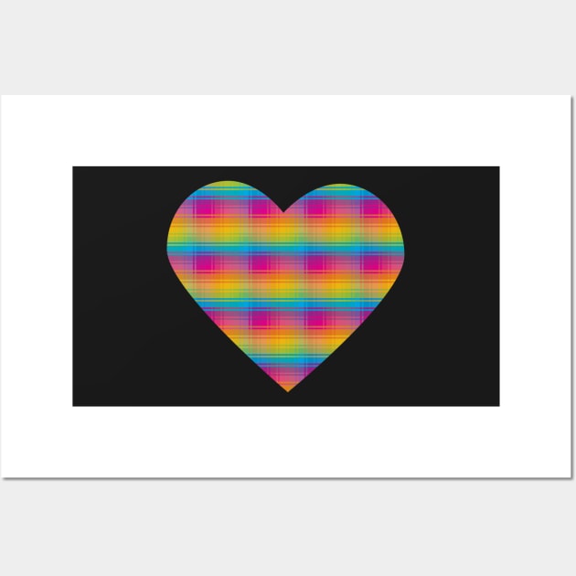 Rainbow Plaid Wall Art by Teamtsunami6